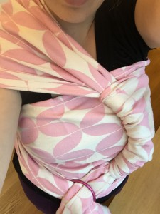 Kindsknopf Tulpenstern Emma getragen Tragebild